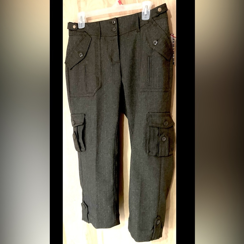 Dalia Collection Dress tweed cropped trouser pants - NWT